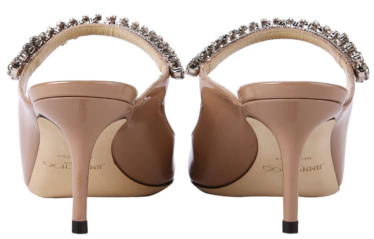 Туфли-мюли Jimmy Choo Bing 65 мм, украшенные кристаллами