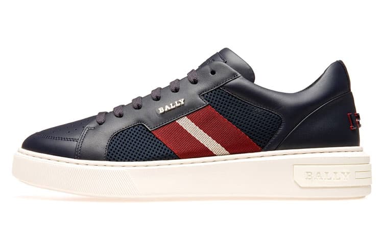 BALLY Low top Stylish Skateboarding Shoes Men's Marine Blue