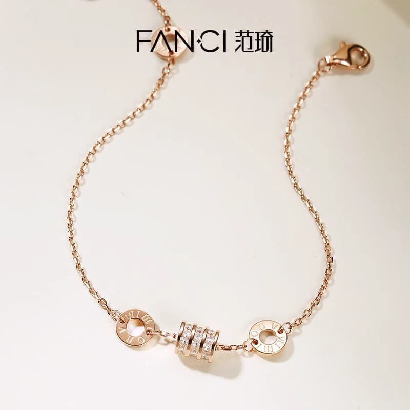 Ювелирные изделия из стерлингового серебра 925 пробы FANCI Женское серебро Розовое золото