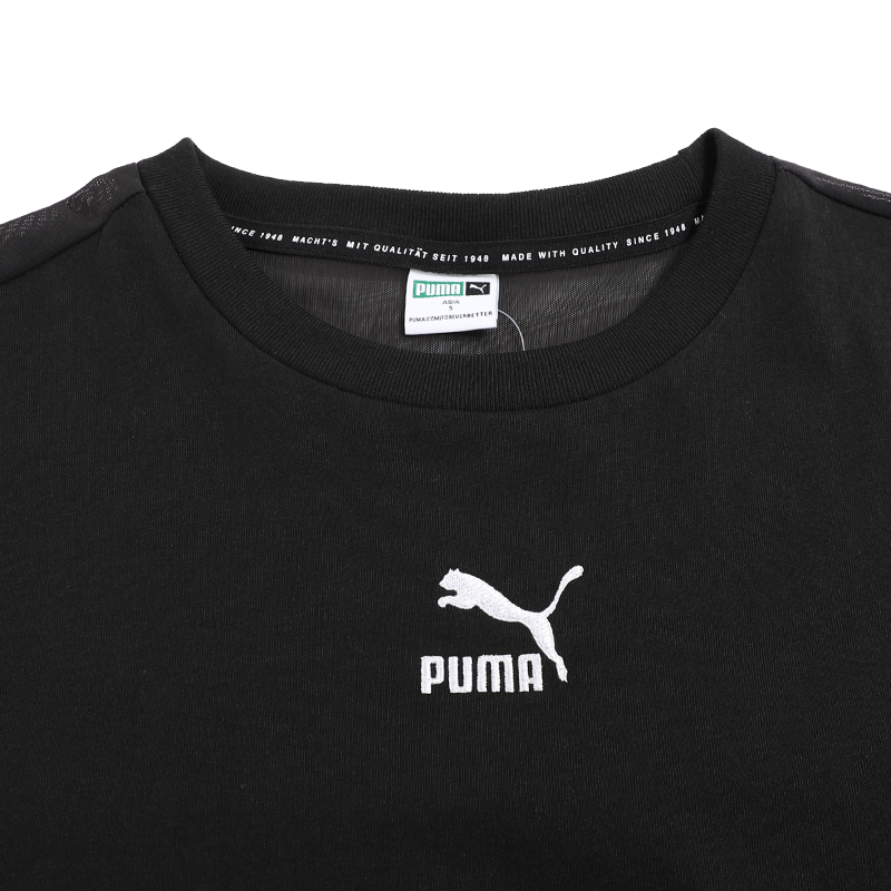 PUMA Женские платья с короткими рукавами, черные