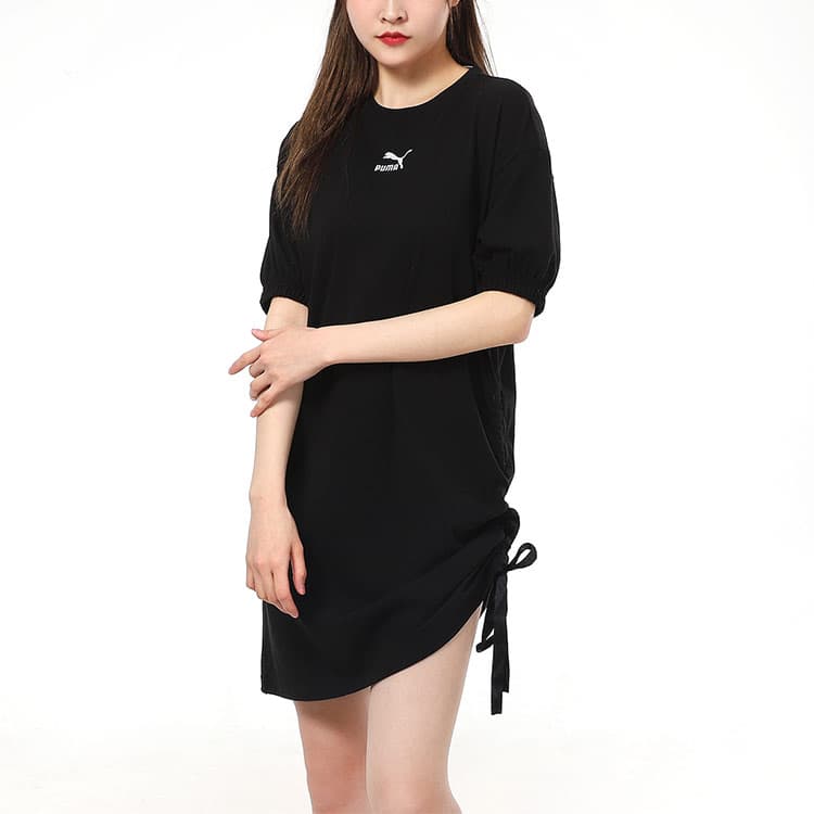 PUMA Женские платья с короткими рукавами, черные