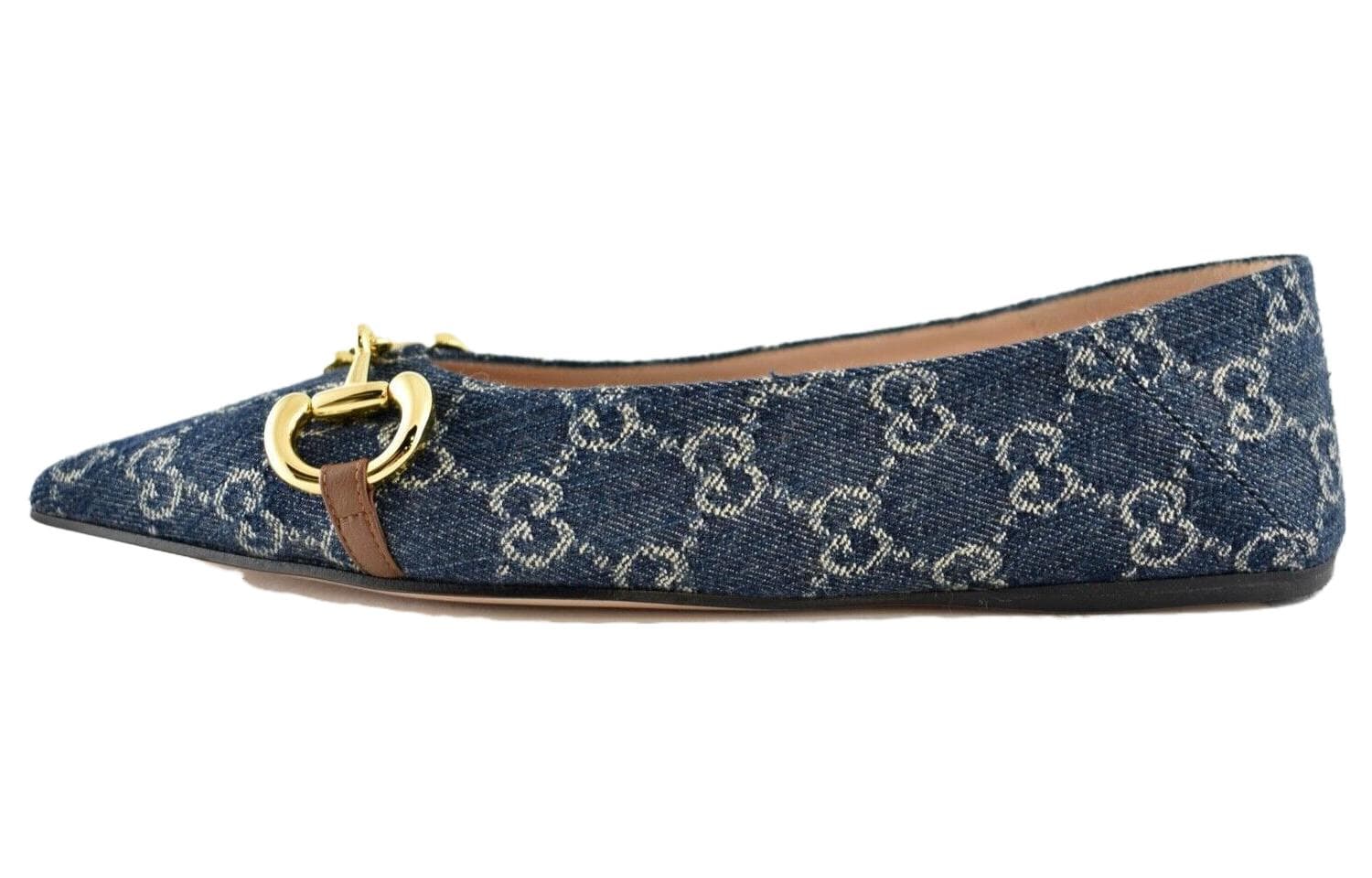 GUCCI GG Horsebit Ballerina Shoes