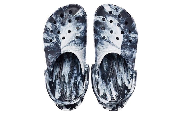 Сандалии унисекс Crocs Beach Marble Black White 'Black White'