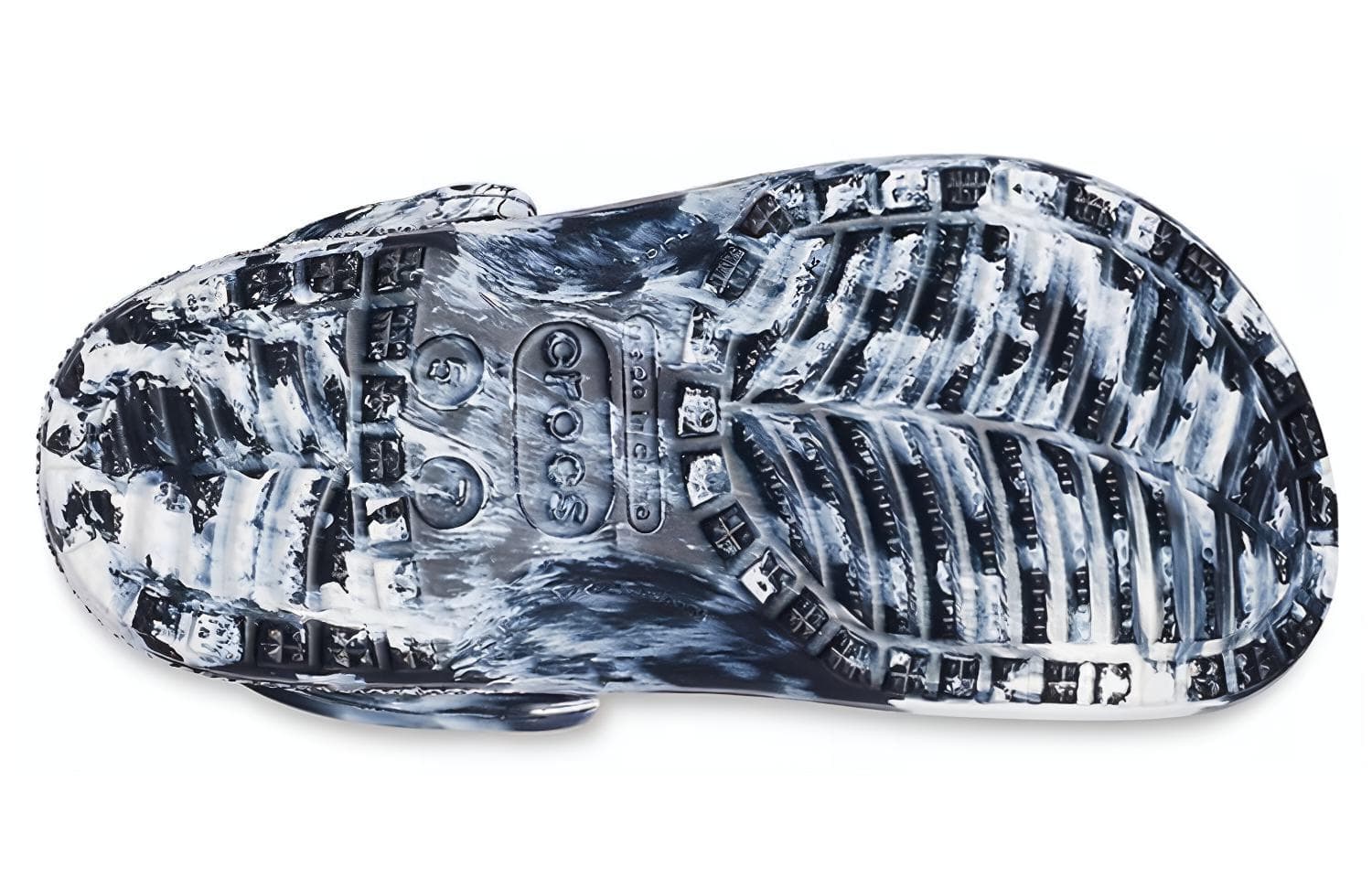 Сандалии унисекс Crocs Beach Marble Black White 'Black White'