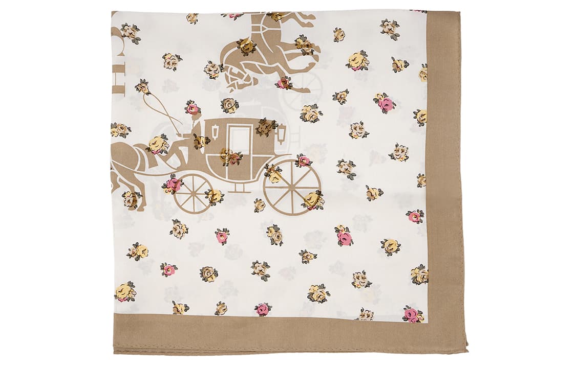 COACH Silk Шелковые шарфы Женские абрикосовые