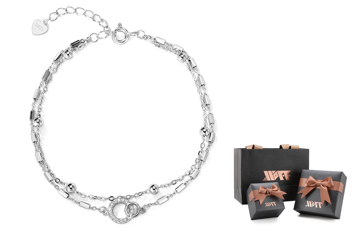 XXOFF 925 Sterling Silver Bracelets Women's