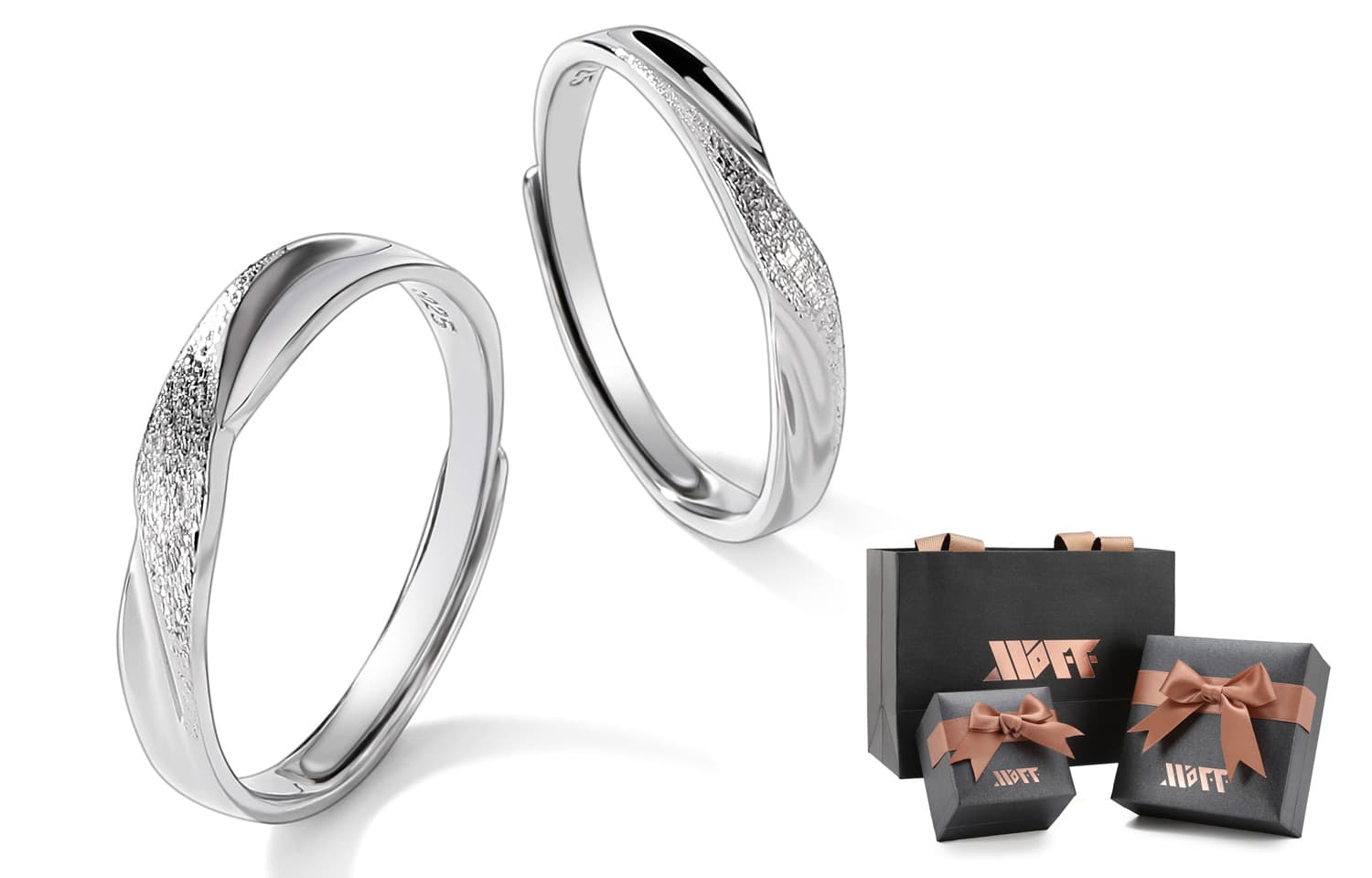 XXOFF S925 Silver Rings Unisex Silver White