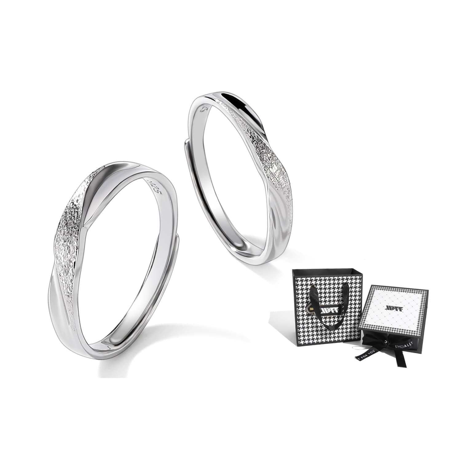 XXOFF S925 Серебряные кольца унисекс серебристый белый