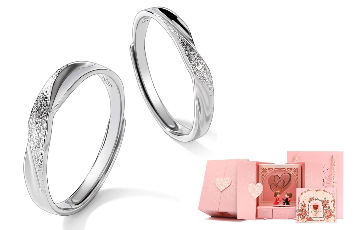 XXOFF S925 Серебряные кольца унисекс серебристый белый