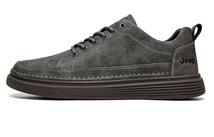 Jeep Cushioning, Abrasion Resistant, Lightweight, And Breathable Low top Skateboard Shoes Men's Gray