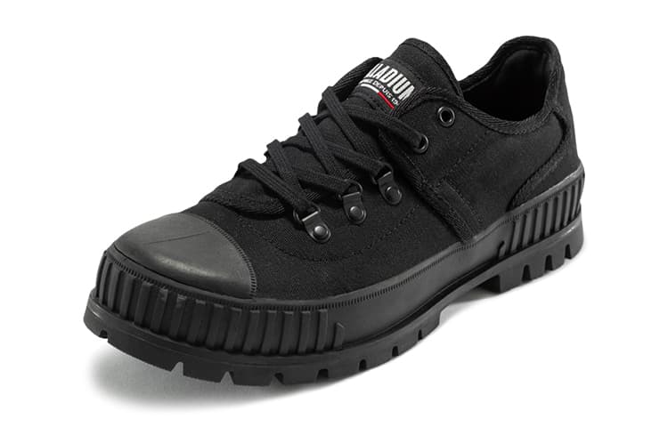 Туфли из парусины Palladium, низкие кеды унисекс, черные