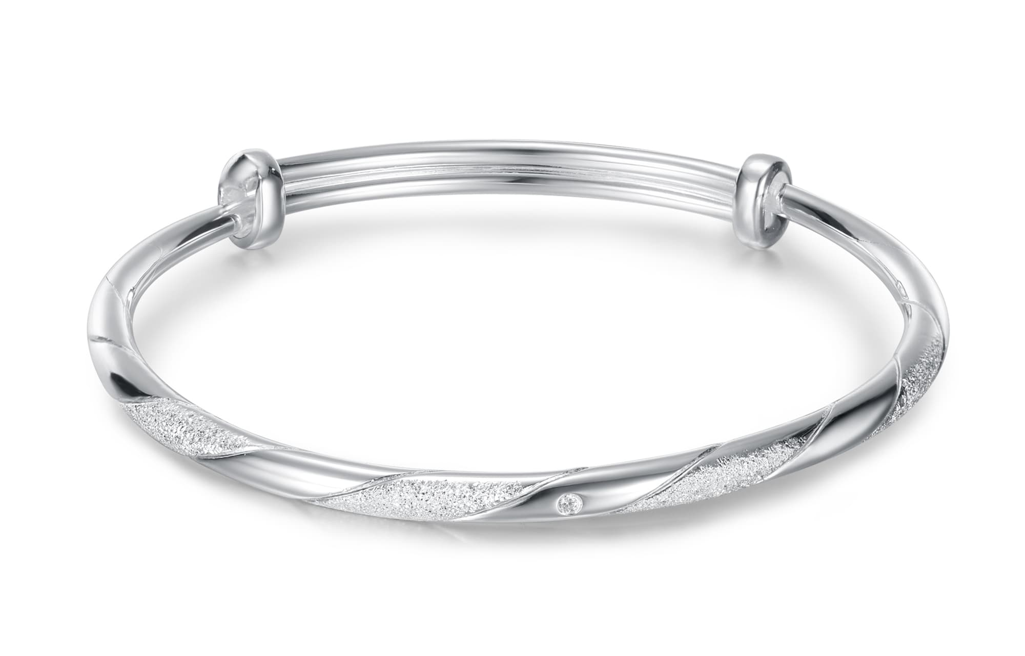 Женский браслет VIGG 999 Fine Silver, регулируемый, пушпульный