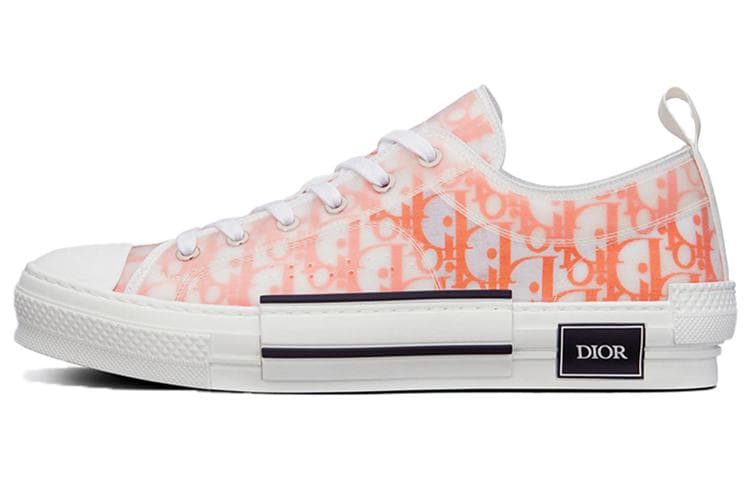 DIOR B23 Low Orange Oblique Canvas