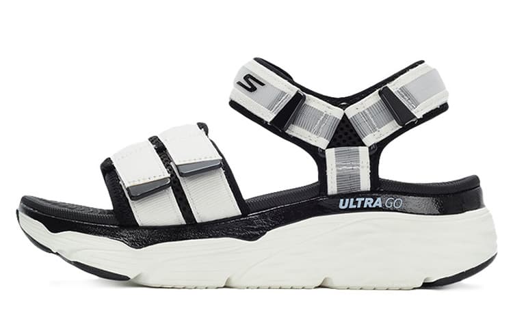 Skechers Max Cushioning Beach Sandals Women's White Black