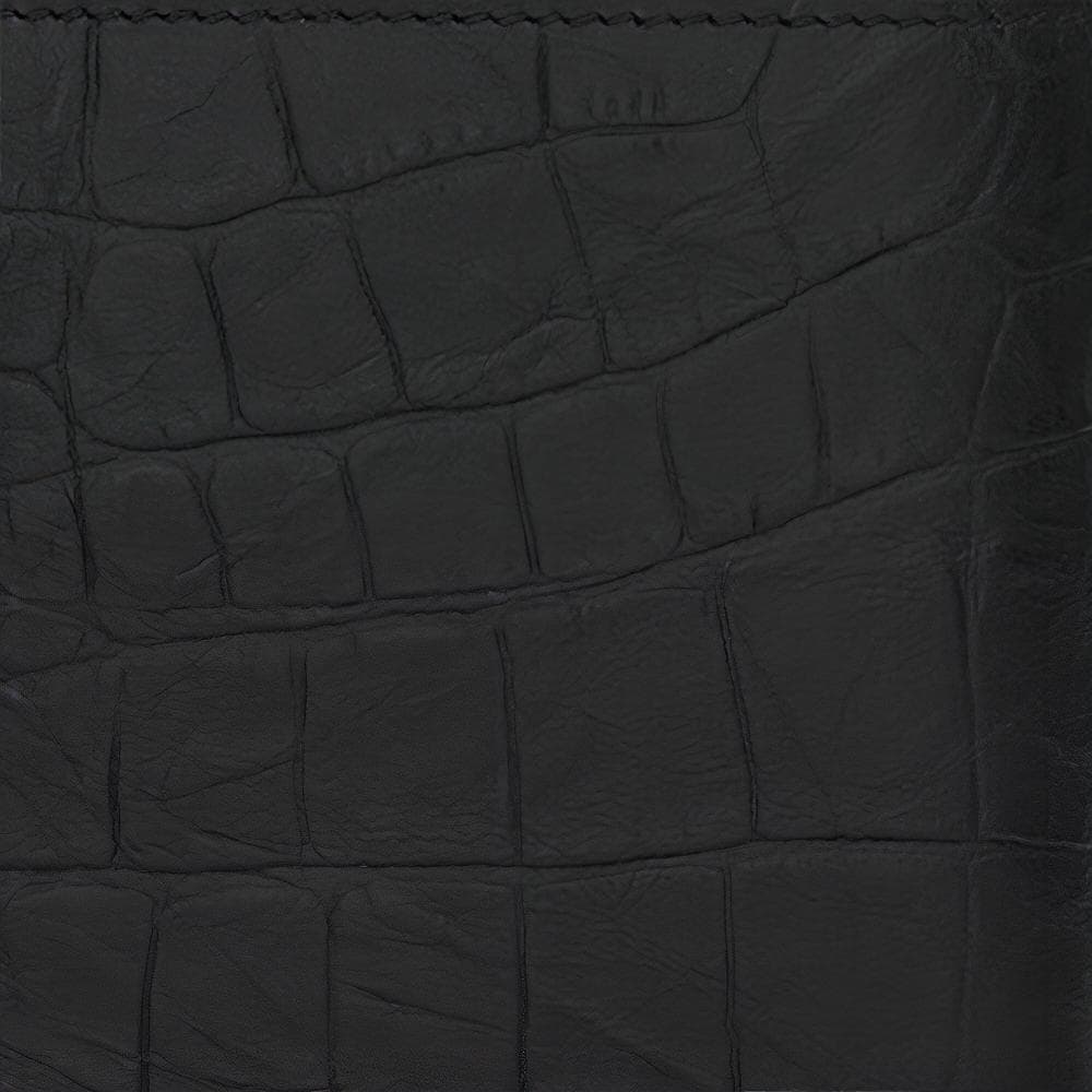 SAINT LAURENT CASSANDRE Кошелек унисекс из коровьей кожи с узором под крокодила, черный