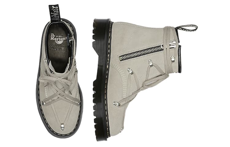 Martens Rick Owens X 1460 Bex Замшевые ботинки «Светло-серо-коричневый»