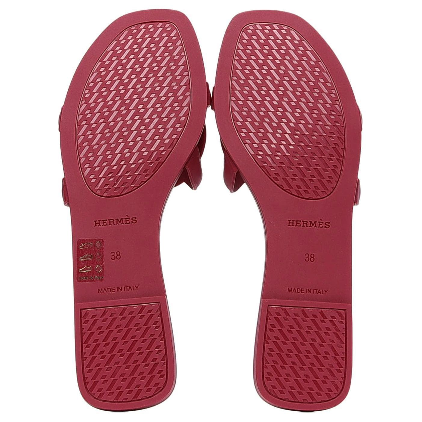 HERMES Aloha Шлепанцы женские бордовые