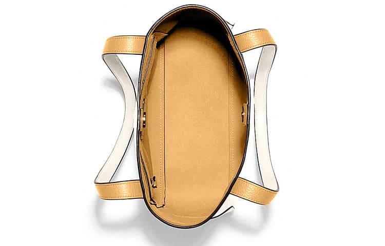 Кожаная большая сумка COACH, сумка для покупок, сумочка, сумка через плечо, женская, цвета экрю