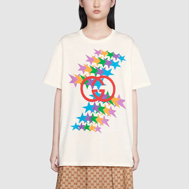 Футболка GUCCI женская цвета слоновой кости белая