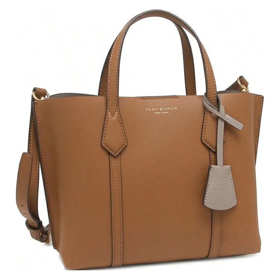 TORY BURCH Perry Кожаная большая сумка Сумка для покупок Сумка через плечо Сумка через плечо Малый размер Женская Коричневый