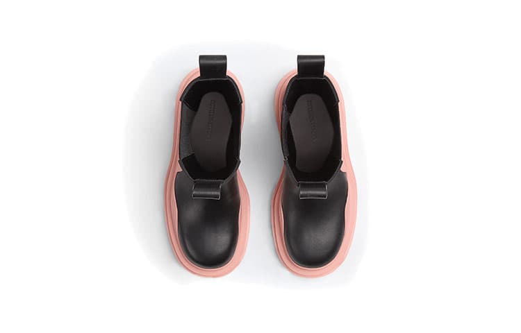 Ботинки Челси Bottega Veneta Tire женские черные розовые