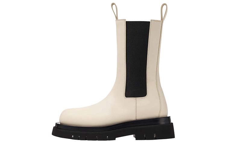 Bottega Veneta Tire Chelsea Boots Women's Cream