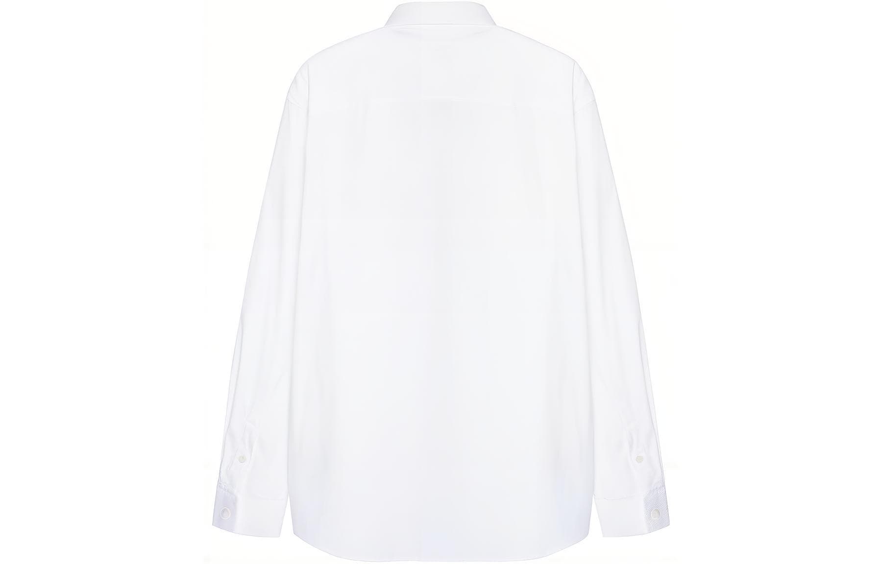 Рубашка из технического хлопка с монограммой Burberry, белая