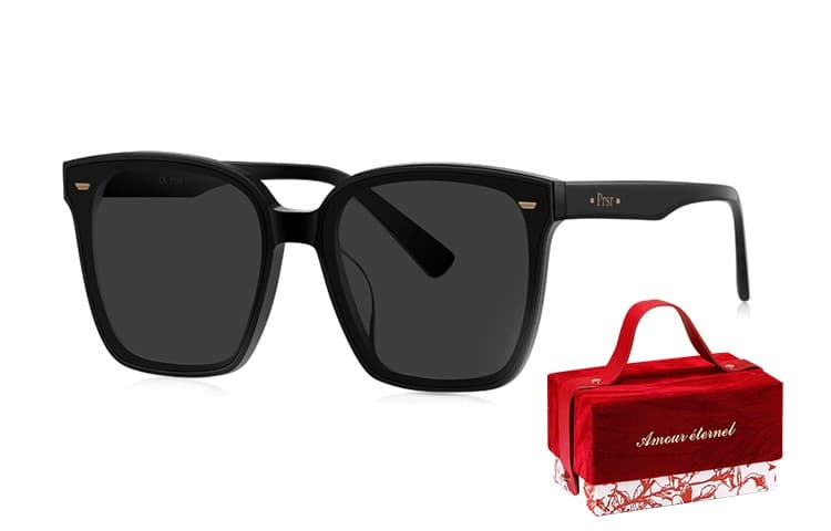 Квадратные солнцезащитные очки Prsr в пластинчатой ​​оправе унисекс, черные