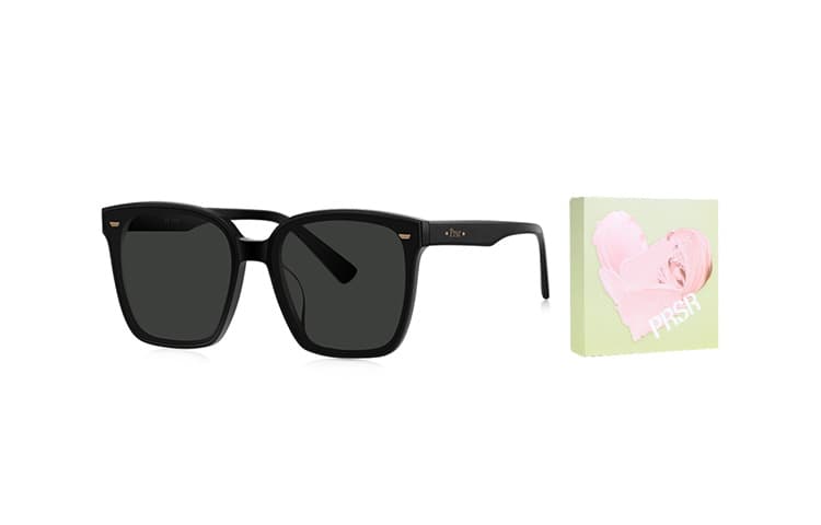 Квадратные солнцезащитные очки Prsr в пластинчатой ​​оправе унисекс, черные