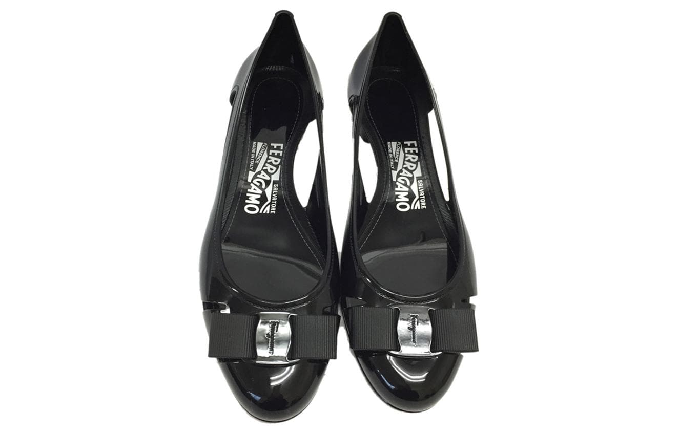 FERRAGAMO Желейные балетки Vara Bow с бантом