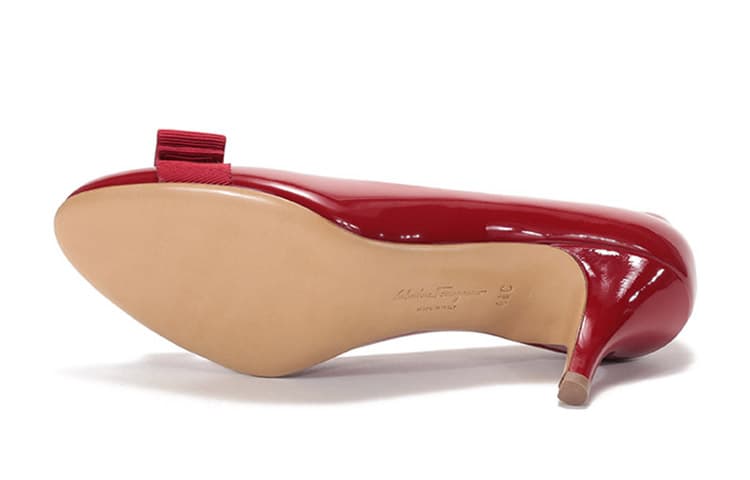 FERRAGAMO Туфли Vara на высоком каблуке 7 см, женские, красные