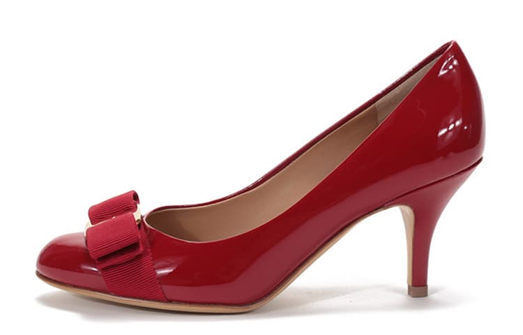 FERRAGAMO Vara High Heels 7cm Women's Red