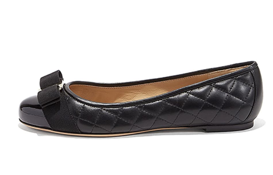 FERRAGAMO Varina Quilted Ballerina Shoes