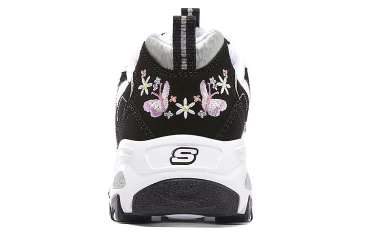 Skechers D'LITES 1.0 Lace Bear Low Top Массивные кроссовки женские белые черные