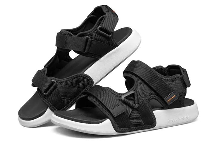 Модные черные сандалии Skechers Gambix 2.0, цвет «Черный белый»