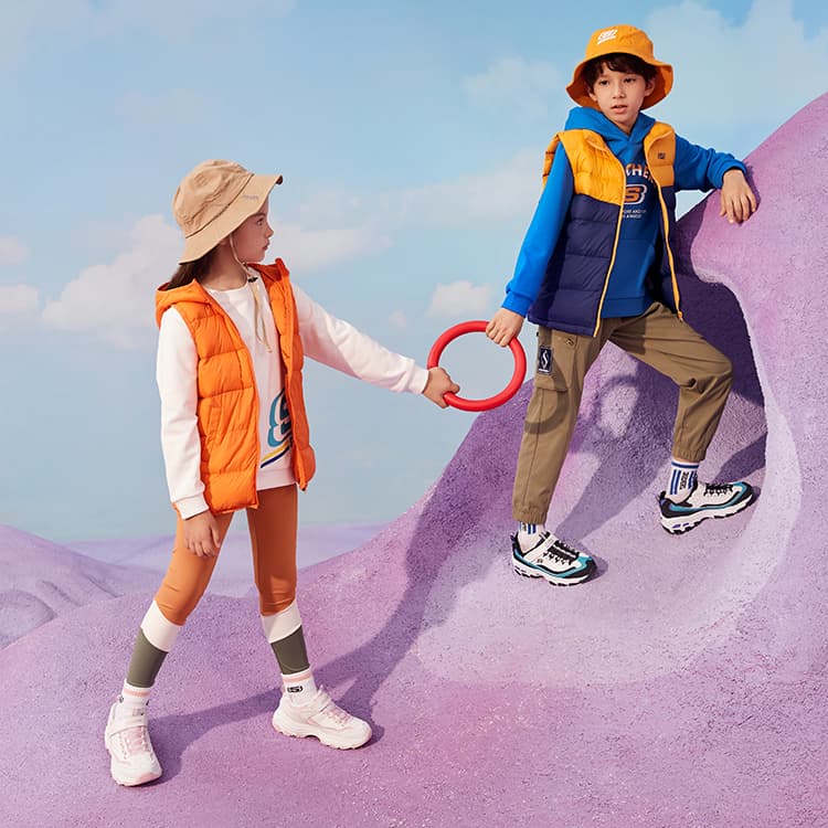 Нескользящие износостойкие низкие кроссовки Skechers для детей, розовые подростковые туфли