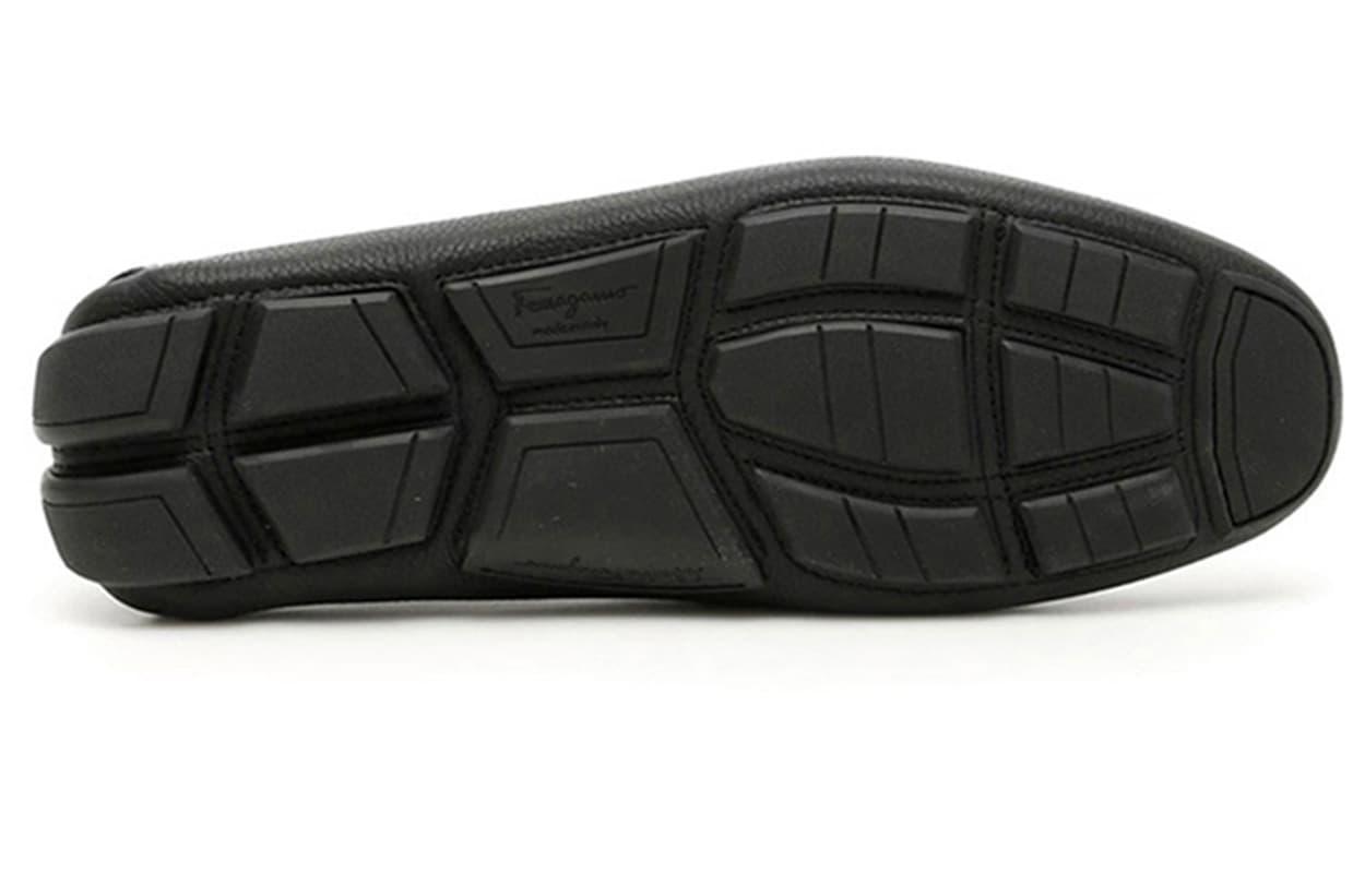 Кожаные лоферы FERRAGAMO Front 4