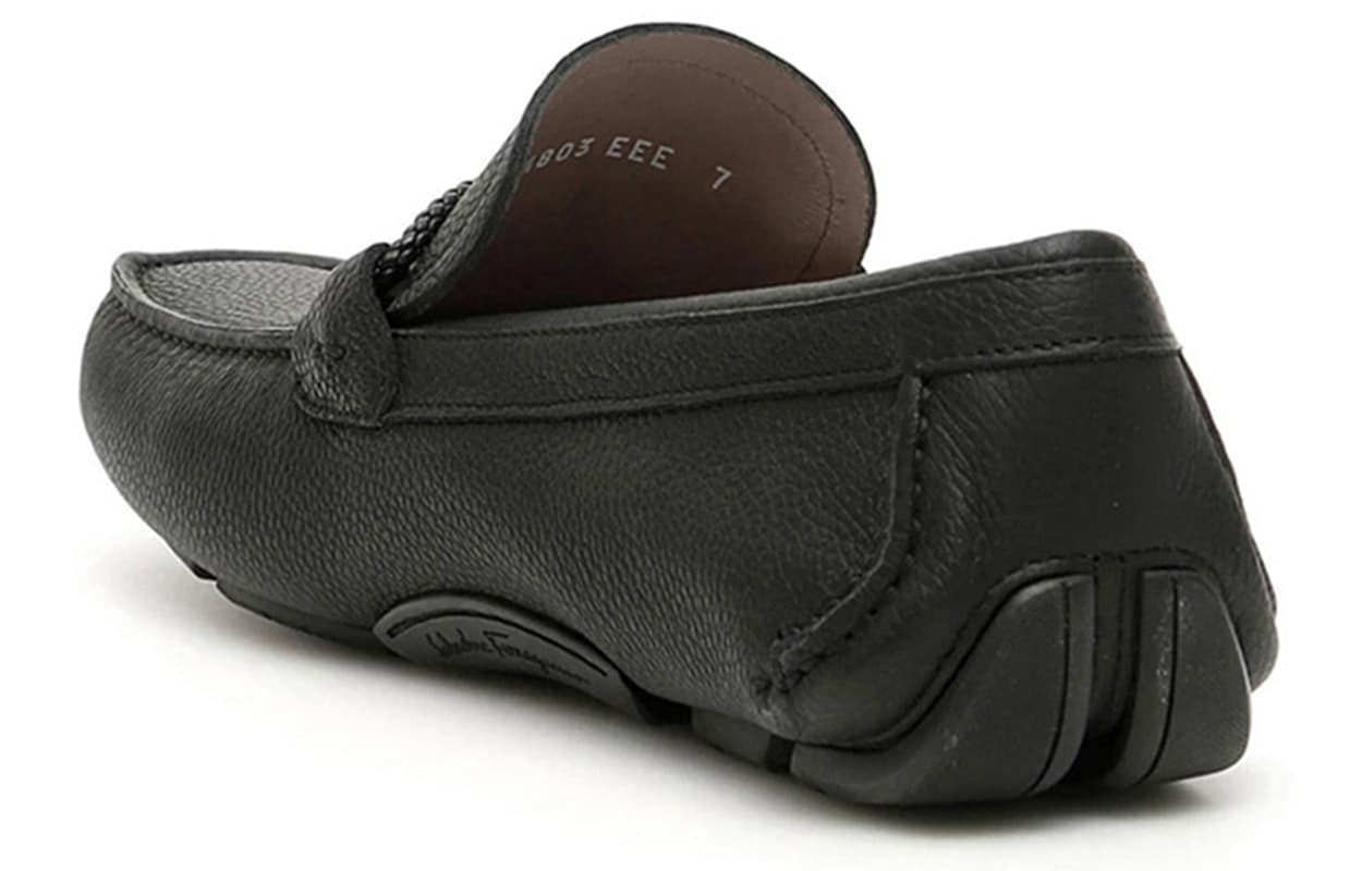 Кожаные лоферы FERRAGAMO Front 4