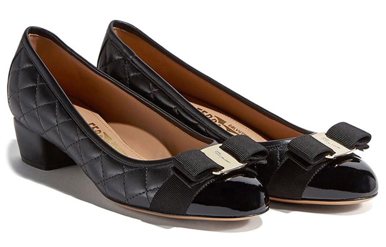 FERRAGAMO Туфли с орнаментом Vara-bow 40 мм