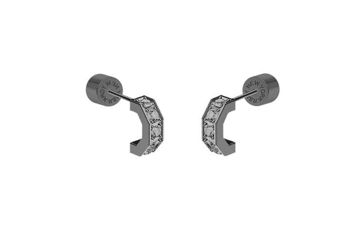 Серьги-гвоздики RSNY из стерлингового серебра 925 пробы унисекс