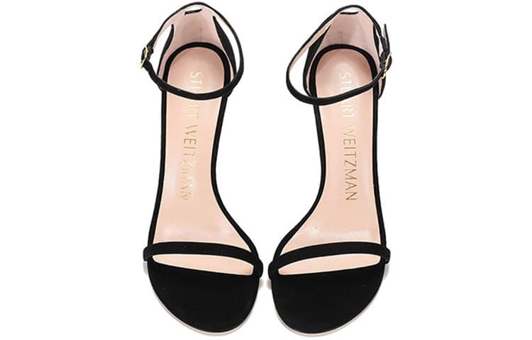 Stuart Weitzman Велюровые босоножки на каблуке