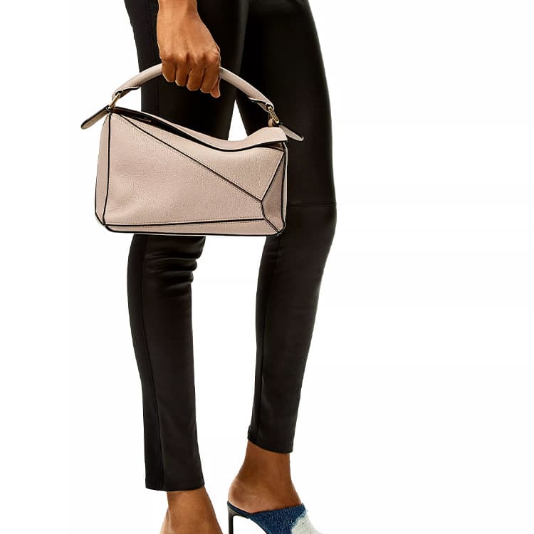 Сумка LOEWE Puzzle из коровьей кожи, маленькая женская, песочного цвета