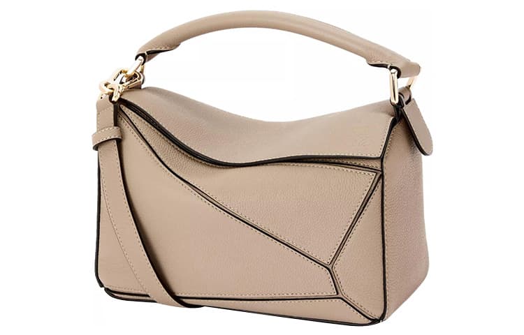 LOEWE Puzzle Cow Leather Handbag Small Women's Sand