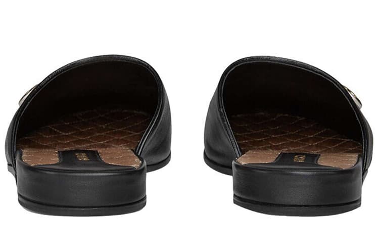 Женские тапочки GUCCI New York Yankees X GUCCI Princetown, черные, женские