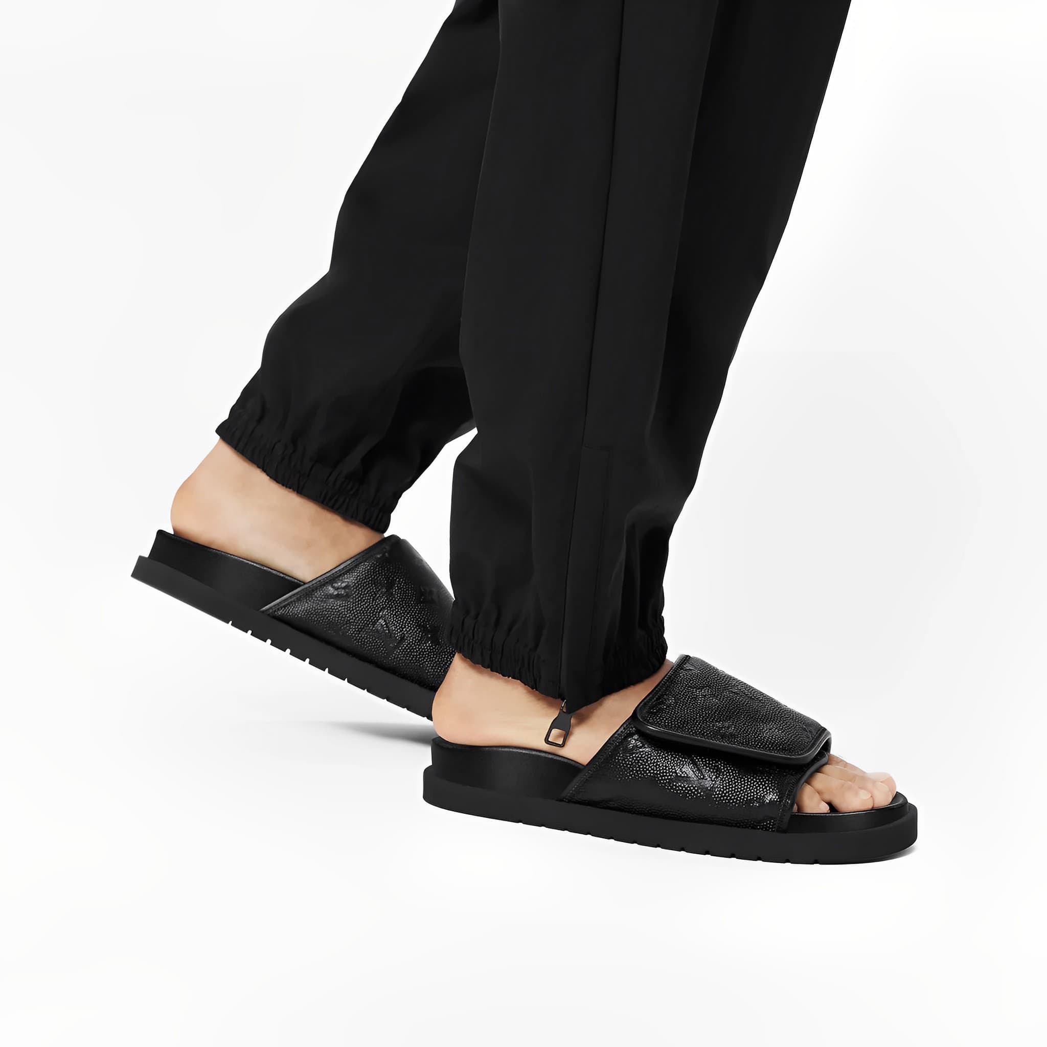 Стильные мужские сандалии NBA x LOUIS VUITTON Miami, черные