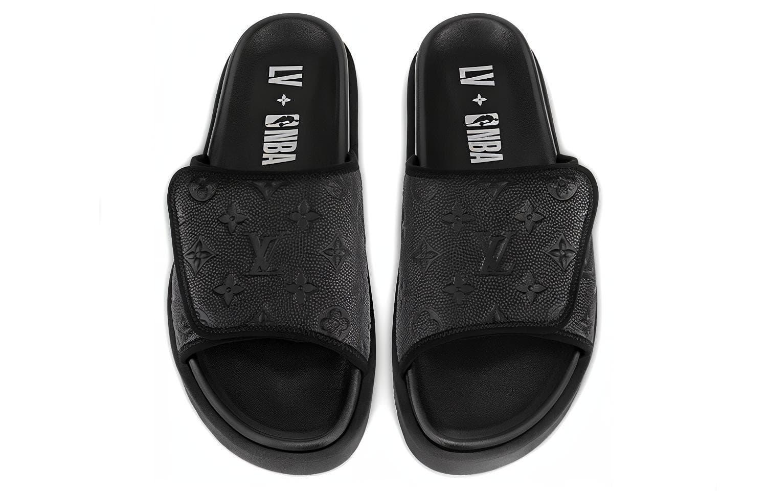 Стильные мужские сандалии NBA x LOUIS VUITTON Miami, черные