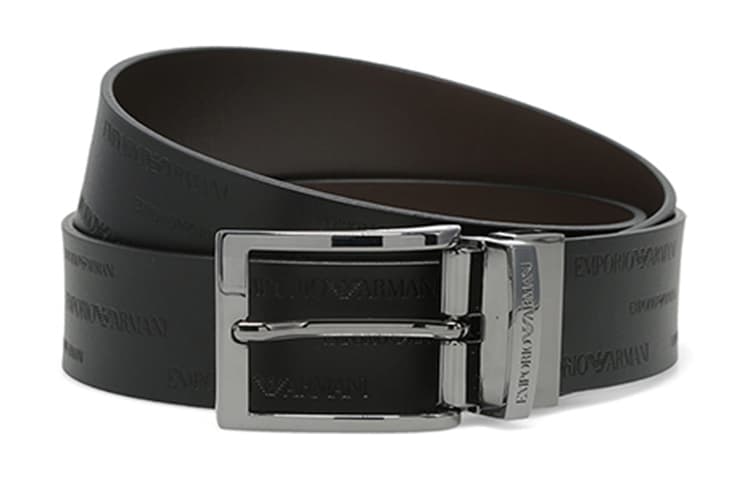Двусторонний ремень EMPORIO ARMANI с тисненым логотипом