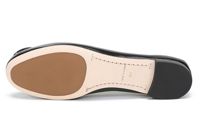 TORY BURCH Minnie Туфли на плоской подошве женские черные