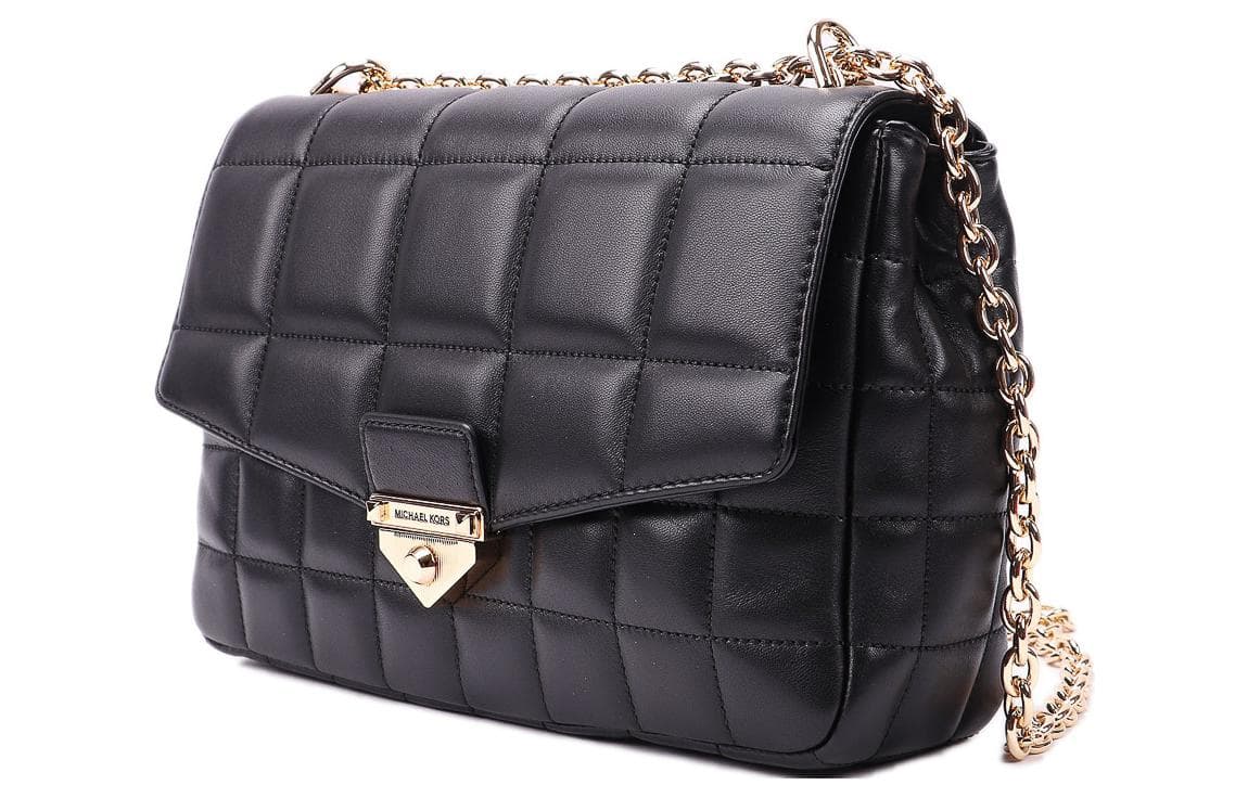 Портативная сумка через плечо MICHAEL KORS Soho из овчины, сумка через плечо, женская, черная