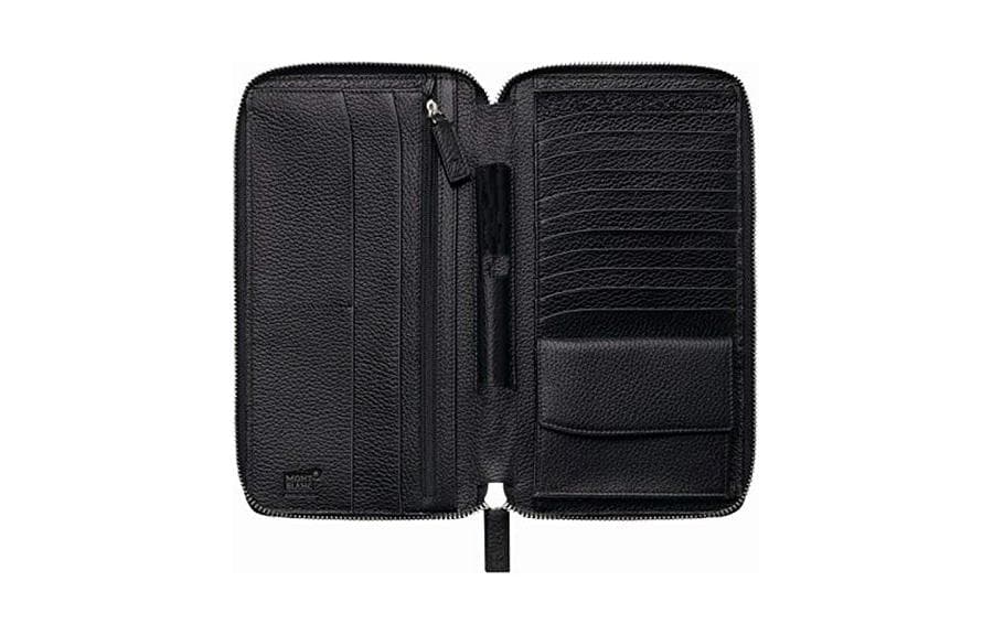 MONTBLANC Мужской кошелек из коровьей кожи, черный